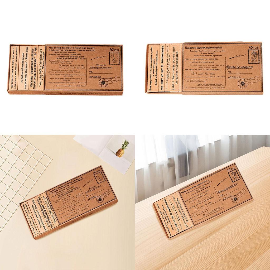 Wood Stamp Set Handmade Motivational Quotes for Art Projects Crafts Album
