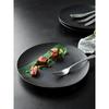 Japanese Restaurant Cutlery Black Frosted Steak Plate Dinner Cooking Dishes Kitchen Utensils Porcelain Round Salad Dessert Plate