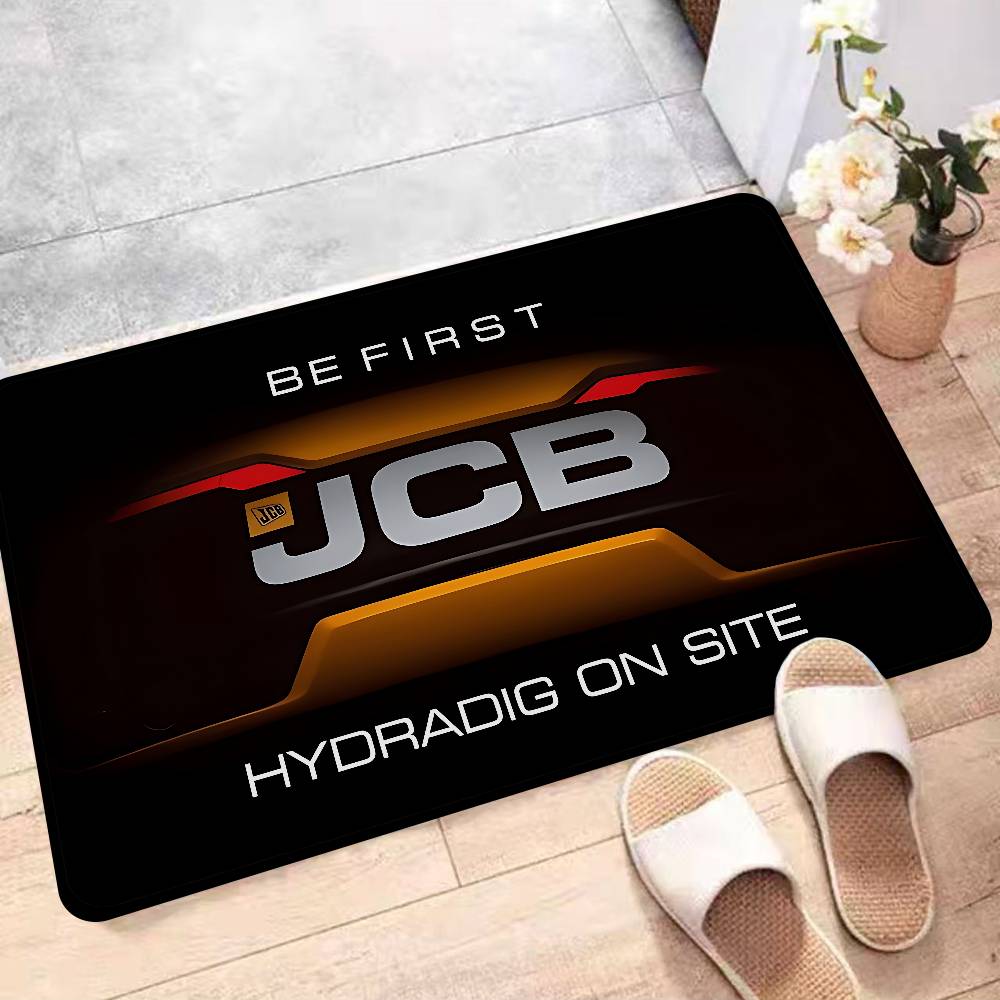 Excavator J-JCB Logo Floor Mat Non-Slip Laundry Room Mat Laundry Decor Balcony Child Living Room Household Carpets
