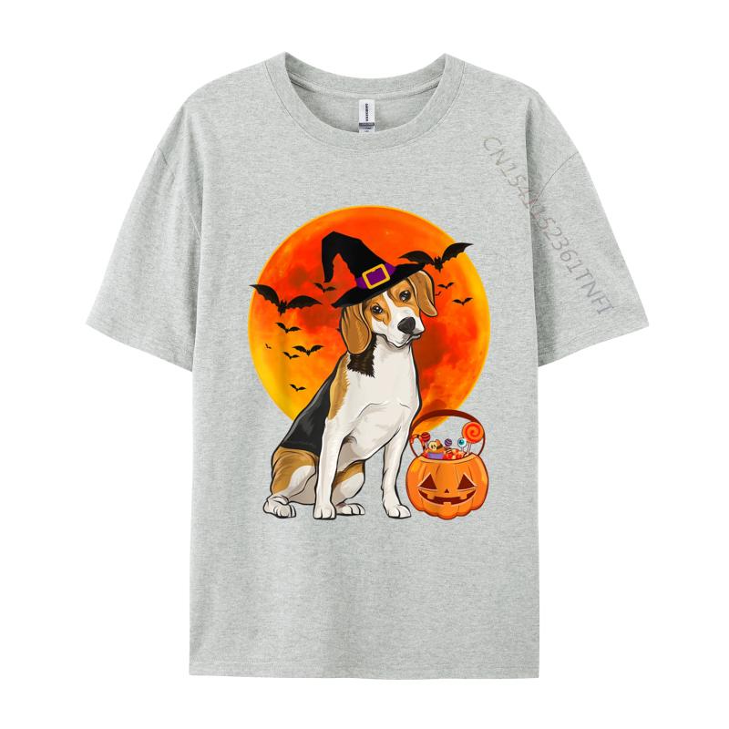 Dog Halloween Beagle Pumpkin TShirt Party T Shirts Funky Men T Shirt Leisure Cotton T Shirt New Design