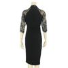 GRAXIA Cabaret Midi Tight Hostess Cabaret Lounge All Size XL Dress, Dress, Cache-Coeur, Dress, Dress, Club, Dress, 3/4 Sleeves, Slit, Lace,