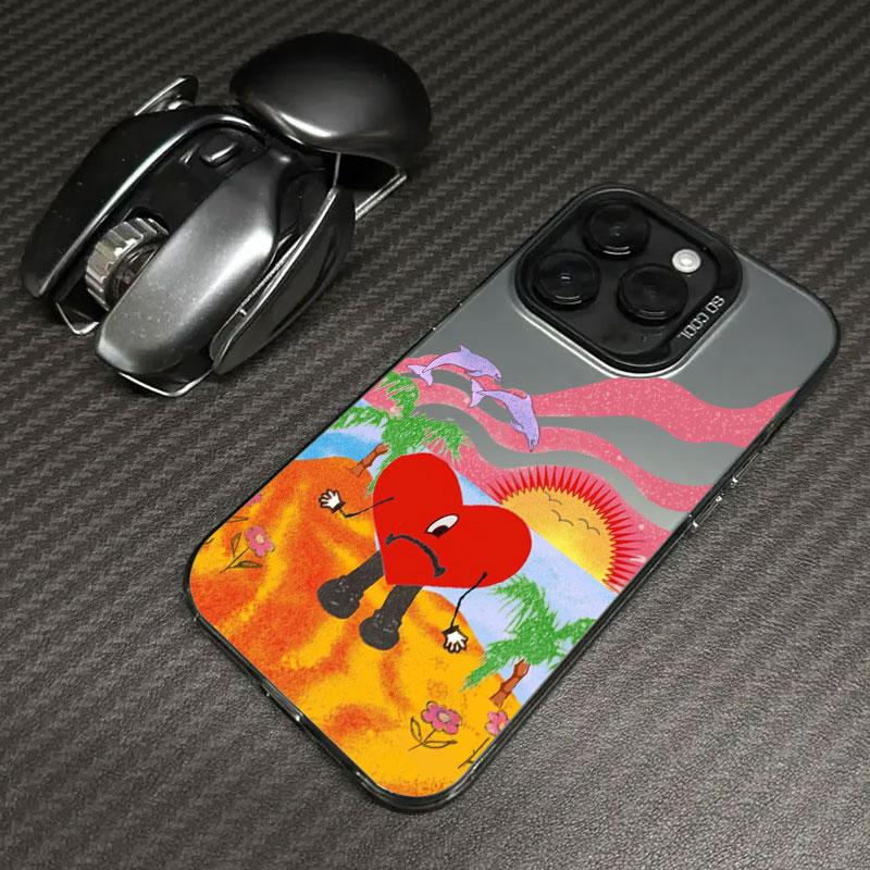 

Bad-Bunny Love X100pre Чехол для Apple iPhone 16 14 15 11 Pro Max Plus Чехол 12 13 Mini 16e Ударопрочный Чехол для телефона Bunnys For iPhone 13 cyber желтый