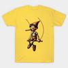Herrar Svart Tryckt T-shirt Gungande Pinocchio No-Cut Transferpapper Tryckt Bomulls-T-shirt