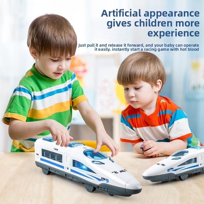 Train Toy Locomotive With Lights And Music Design For Childrens Fun Learning