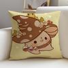 Cute MMushroom KidS Cushion Cover Breathable and skinfriendly linen pillowcase square removable and washable cushion