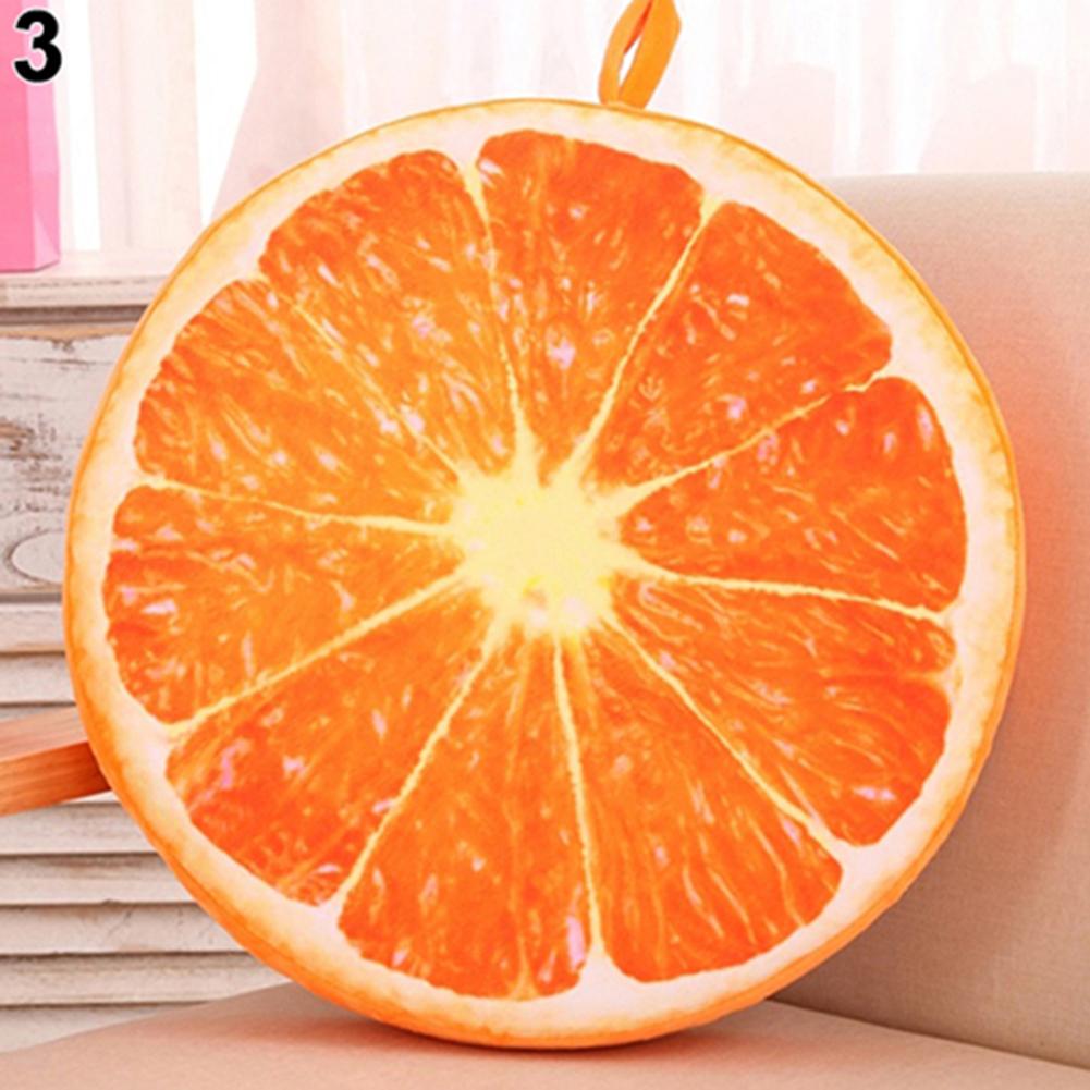 Weiches rundes Kissen, Plüschkissen, Orange, Kiwi, Wassermelone, Obst, Spielzeug, Sitzpolster