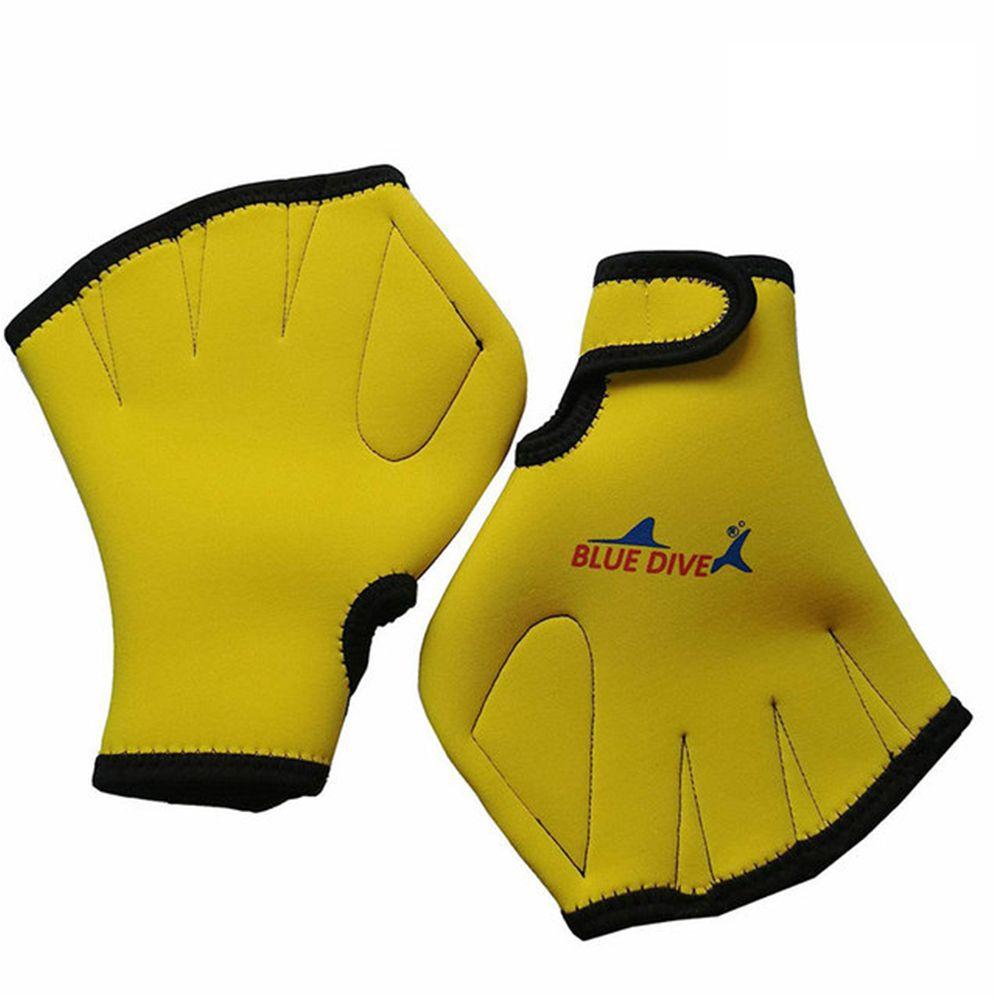

Snorkeling Swimming Webbed Gloves Glove Paddles Diving Accessories Water Resistance Webbed Paddles жёлтый