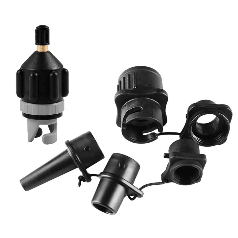 Inflatable Boats Air Pumps Converter with 4 Nozzle Air Valves Adaptor Paddleboard Pumps Adapter Pumping Head Connector