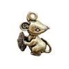 Colgante de Rata de Latón Vintage Llavero Zodiacal Colgante de Animal Colgante para Mochila