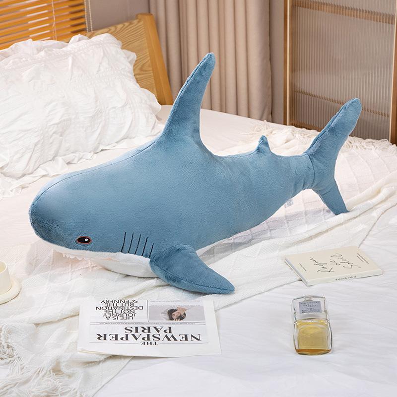 Shark Pillow Plush Toy Doll Big Shark Doll Girl Sleeping Soothing Rag Doll Birthday Gift