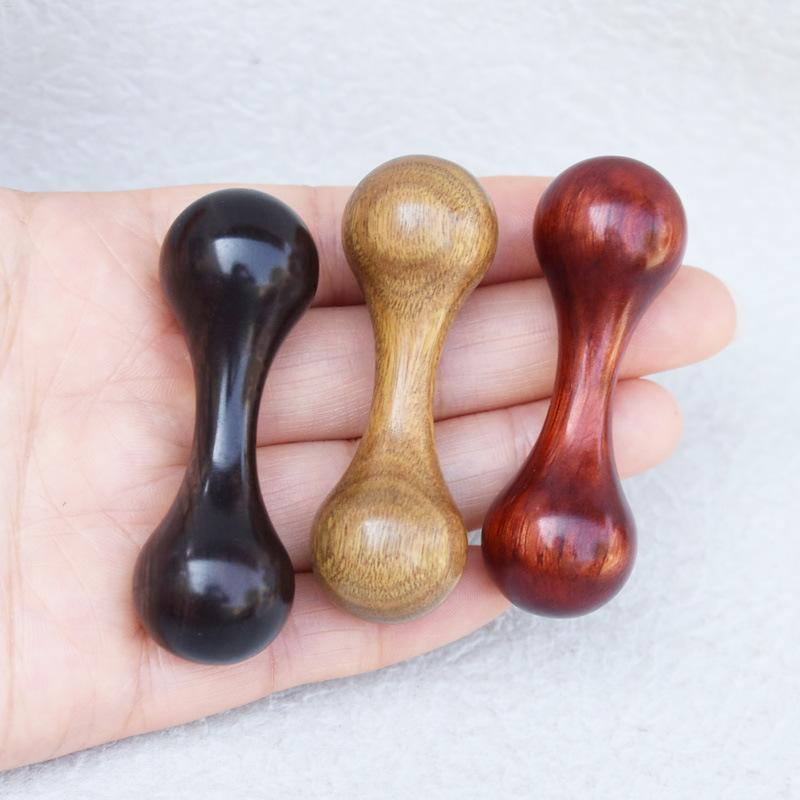 Wooden Finger Bone Toys Rotating Polishing Hand Spinner Dumbbell Rosewood Ebony Decompression Toy Gifts