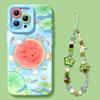 Watermelon puppy for iPhone17promax Apple 16 summer phone case 15 with lanyard 14 silicone case