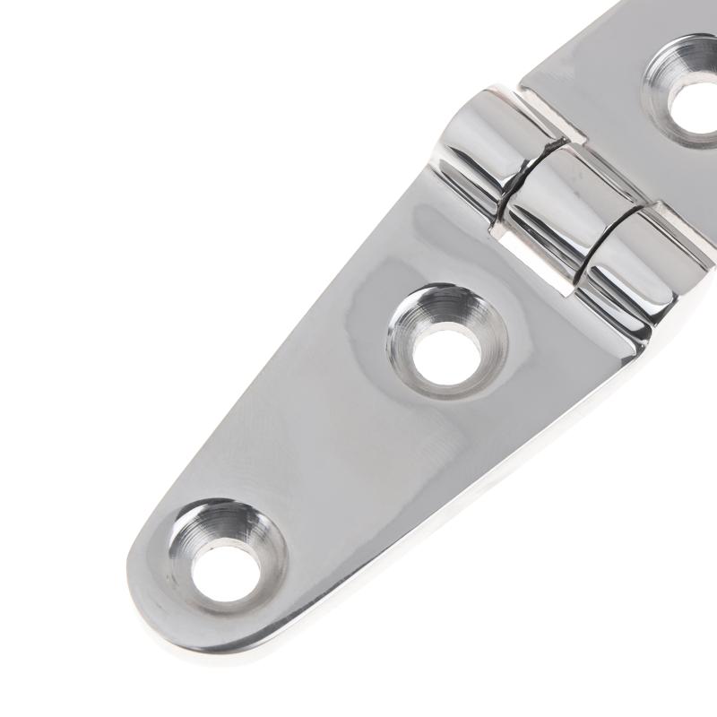 1 Pezzo Acciaio Inossidabile Marino 316 102*26*4mm Robusta Cerniera a Strap para Porta di Barca Fusa 4 Fori Lucidatura a Specchio Ferramenta per Barca