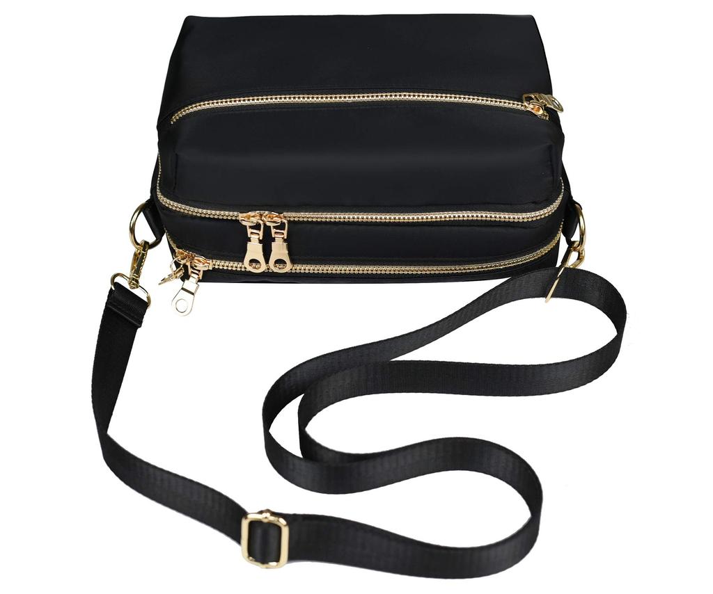 Yanaier Shoulder Bag, Crossbody Diaper Bag, Popular, Cute, Ultra-Lightweight, Multi-Layered, Large Capacity, Nylon, Waterproof, Wallet, Pouch,