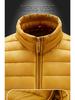 Men's Light Cotton Ribbed Zipper Vest with Pockets for Autumn and Winter