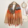 Návrhář Značka Ženy Šála Klasický potisk Dáma Šály Bavlna Měkké Oversize Hidžáby Krk Čelenka Tassel Foulard