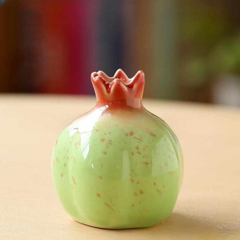 Simulated Pomegranate Flower Utensils Handmade Ceramic Pomegranate Vases Home Accessories Fun Small Ornaments Cute Pomegranates