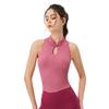 Export New Chinese Women's Yoga Vest with Chest Pad Buckle Bubble Wrap Sports Running Vest Nude Feel Skinny Yoga Clothes