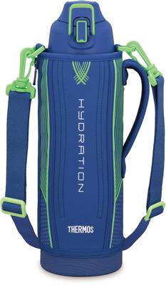 Thermos Water Bottle Vacuum Insulated Sports Bottle Blue Green Cold Storage Only BLGR 1.5L FHT-1502F