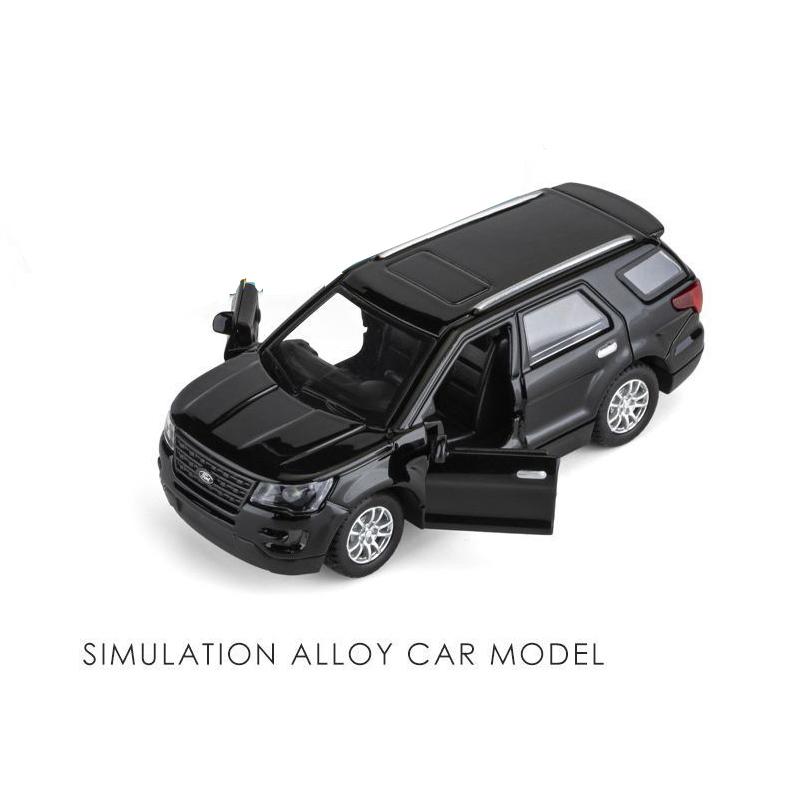 NJI23 New 1:36 Ford Explorer Alloy Car Model Sound and light Diecasts & Toy Vehicles Toy Cars Kid Toys For Children Collection Gifts