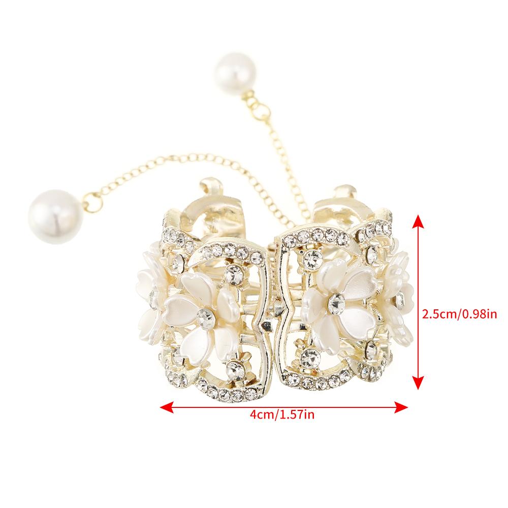 Molans Pearl Rhinestone Hair Clip For Women Simple Hairpin High Ponytail Holder Hair Claw Hair Accessories