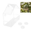 Parrots Feeding Station Double Food Chambers Transparents Container Scratch Proof Secure Cage Attachment