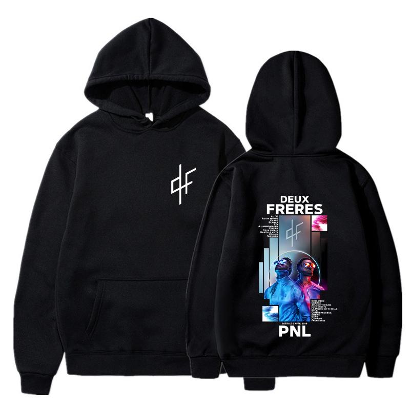 FRERES Hoodies Men Fashion DEUX Printed Long Sleeve Sweatshirts Women Casual Rapper Singer Streetwear Hoody Pullovers Sudaderas