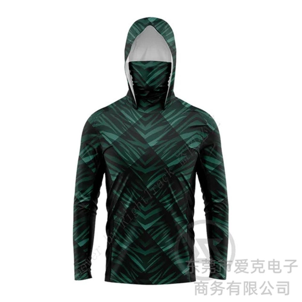 Fishing Suit Men's Summer Outdoor Fishing Suit Hooded with Mask Fishing Shirt Quick Drying Breathable Sunscreen