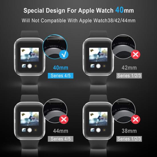 Watch Screen Protector Bubble Free Bubble Free PC Smart Watch Screen Protective Case for Apple Watch 6/SE