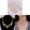 Geometric Gold Silver Alloy Multilayer Necklace For Women Spring 2021