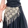 Trendy Fringed Scarf Oversized Triangles Wrap Crochet Tassels Fringe Hip Scarf for Music Festival Goers