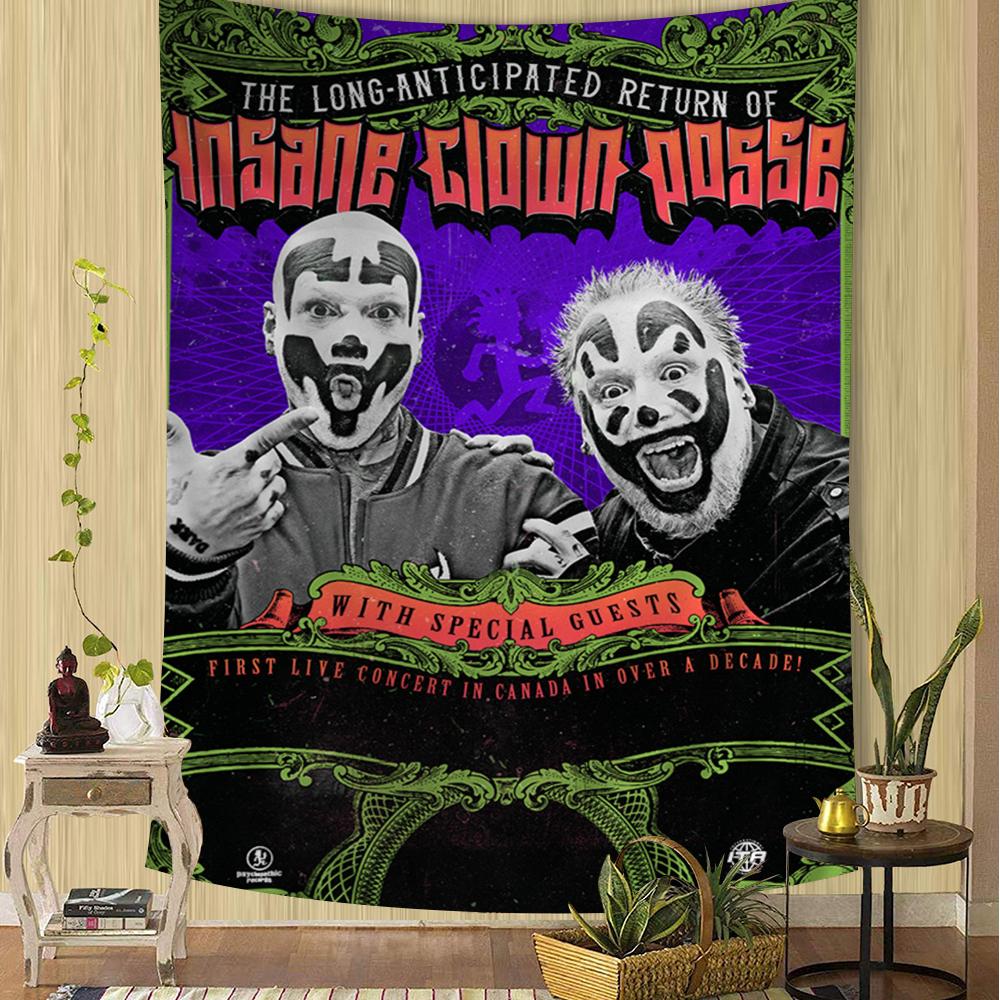 insane clown posse band Tapestry Anime Tapestry Hanging Tarot Hippie Wall Rugs Dorm Wall Hanging Sheets