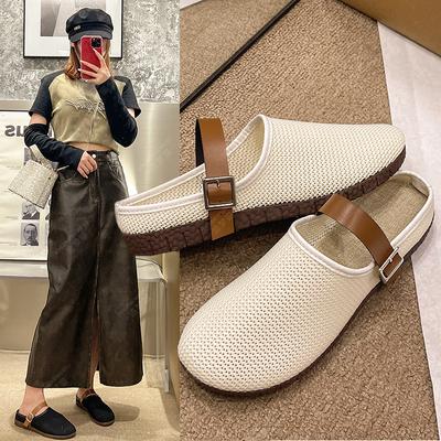 Fashion Women's Shoes Summer 2025 Cheap Shoes Clearance Fashion On-slip Net Shoes Wearing Outside Slippers
