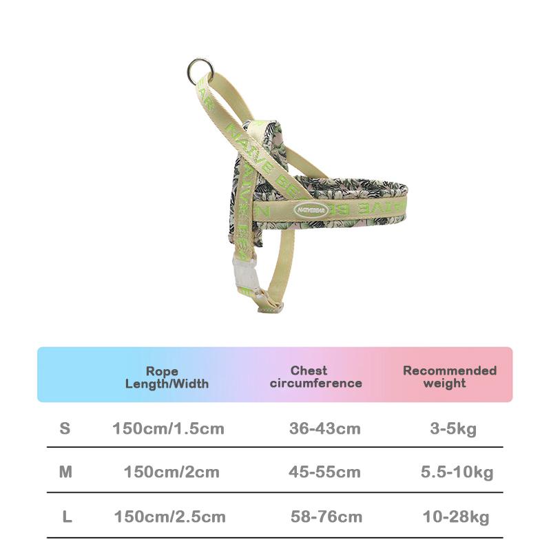 Saddle Design No Pull Dog Harness - Lightweight  Adjustable Leash for Small Medium Dogs Bichon Frise Corgi Walking