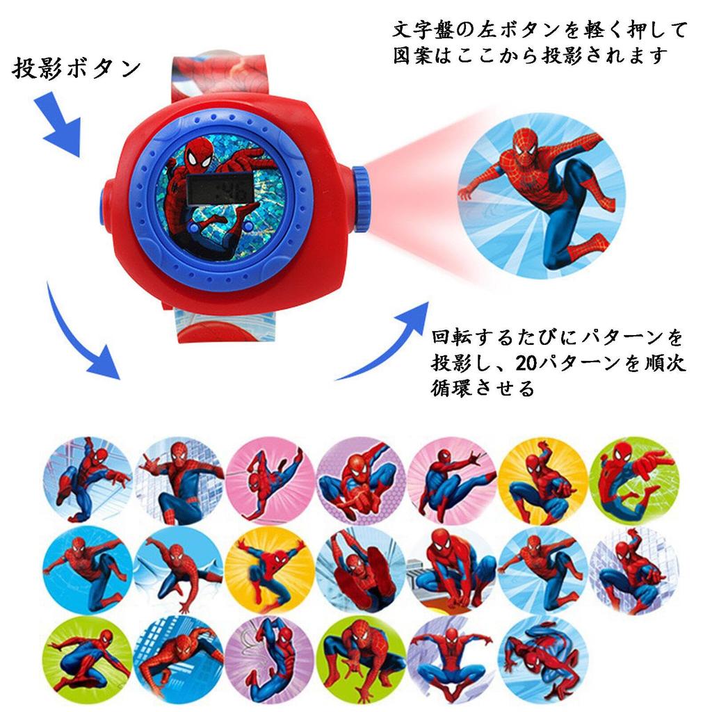 PUTCENDI Kids' Wristwatch with Mini Projector Electronic Children's Watch 20 Patterns Night Light Suitable for Entrance School Admission Graduation