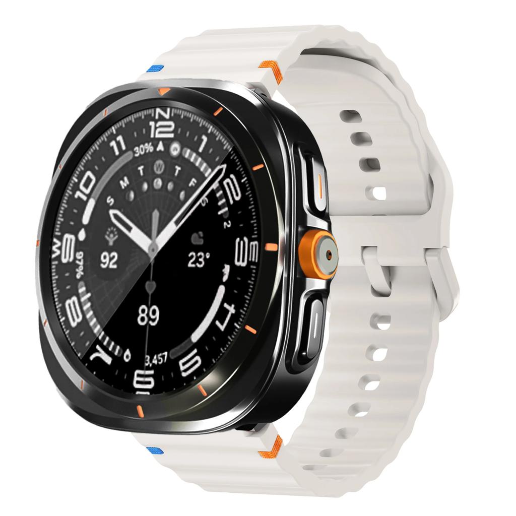 Bracelet+Changer en Boîtier Ultra pour Samsung Galaxy Watch 7 6 40 44mm Mettre à niveau vers Galaxy Watch Ultra 47 Protecteur d'Écran en Verre Trempé