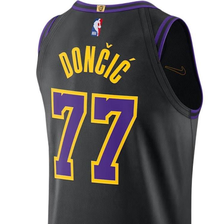 Nike Dri-FIT ADV NBA Los Angeles Lakers City Edition Authentic Jersey 'Black' Men's DX8763-014