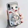 Soft TPU Case For ZTE Blade A51 A71 A31 Plus A7P Cute Love Rabbit Black Silicone Back Shell for BladeA51 Protective Soft Cover