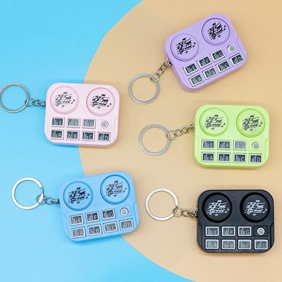 Kūrybingas Mini DJ Aparatas Muzikos Raktų Pakabukas Juokingas Šviesos Garsinis Žaislas Raktų Pakabukas Automobilio Raktų Laikiklis Krepšio Pakabukas Kuprinės Kabinimo Dekoracija