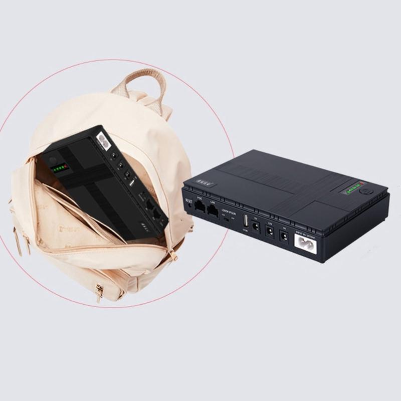 Uninterruptible Power Supply 5V 9V 12V Mini UPS Battery Backup Large Capacity for CCTV Camera Modems Router Equipment
