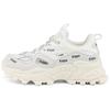 Fabric Synthetic Leather Retro Thick Sole Casual Shock Absorbing Non-Slip Wear-Resistant Low-Top Dad Shoes Unisex Sneaker White K0BZ5MM66D-012A