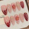 10pcs Hand Painted Gel Press Nails Beautiful Luxury Customized Design Handmade Press On Nails