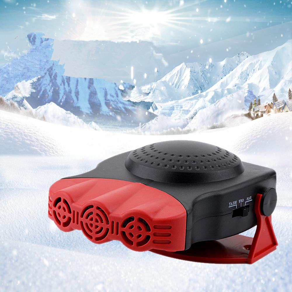 1x ABS Black Car Heater 3-Outlet Portable Windscreen Fan 12V 150W 17 * 11 * 4 cm
