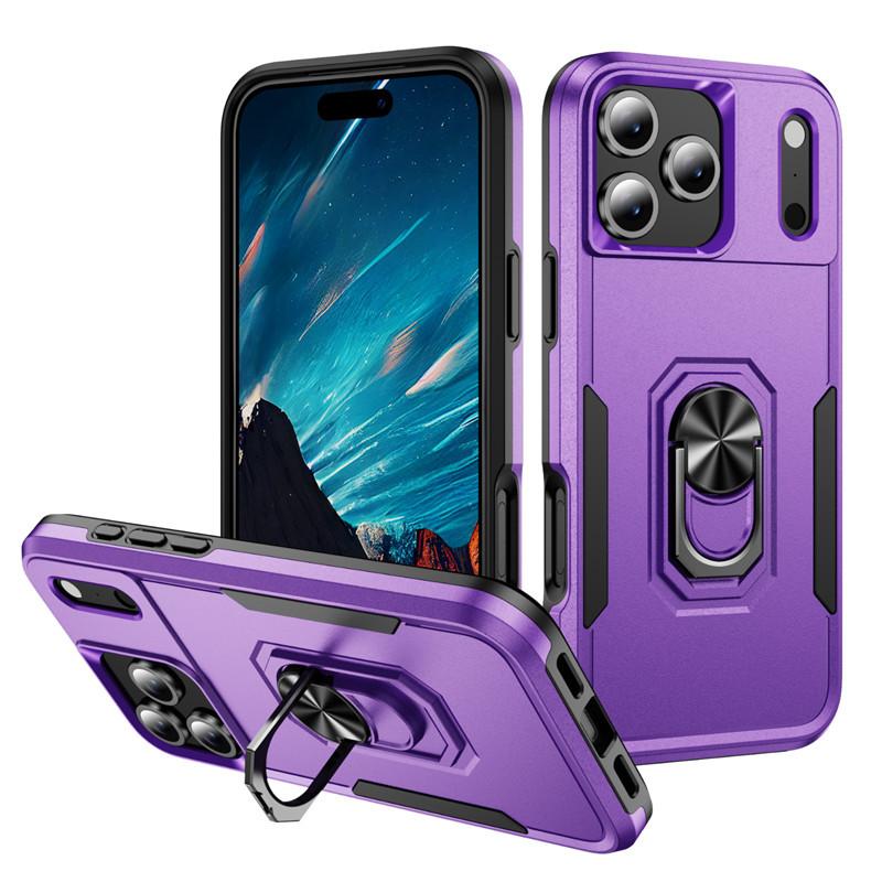 Suitable for IPhone17 Pro Max Mobile Phone Case Apple 16 15 Magnetic Suction Bracket, Anti-drop and Color Contrast Protective Case, All-inclusive.
