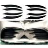 4Pcs  Car Front Bumper Fog Light Decor Cover Trim For Mercedes Benz AMG W205 C-Class C200    Carbon/Gloss Black ABS