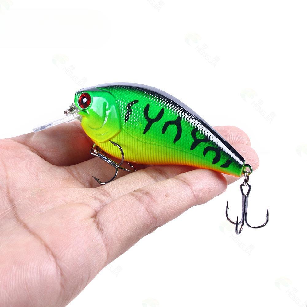1pcs 8.5cm 15g Rattling Shallow Diving Crankbait Artificial Wobbler for Bass Pike Hard Bait Fishing Lure Tackle Baits 6 Colors