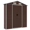 Garden Shed Brown 191 x 640 x 198 cm Galvanized Steel