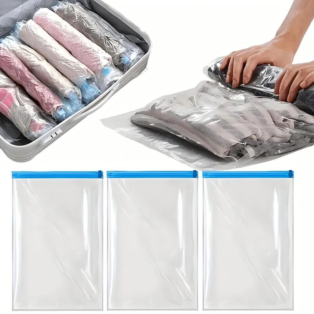 Przenośne ręcznie zwijane worki próżniowe do przechowywania na podróż