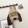 Versatile Striped Brown Cartoon Puppy Backpack: Large Capacity School & Travel Bag