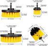 12-teiliges elektrisches Reinigungsbürsten-Set - Gelbe Bohraufsätze zum Entkalken und Polieren von Boden und Wand